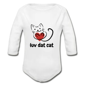 Official Luv Dat Cat Organic Long Sleeve Baby Bodysuit