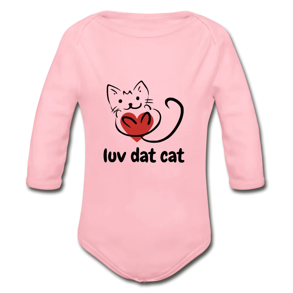 Official Luv Dat Cat Organic Long Sleeve Baby Bodysuit