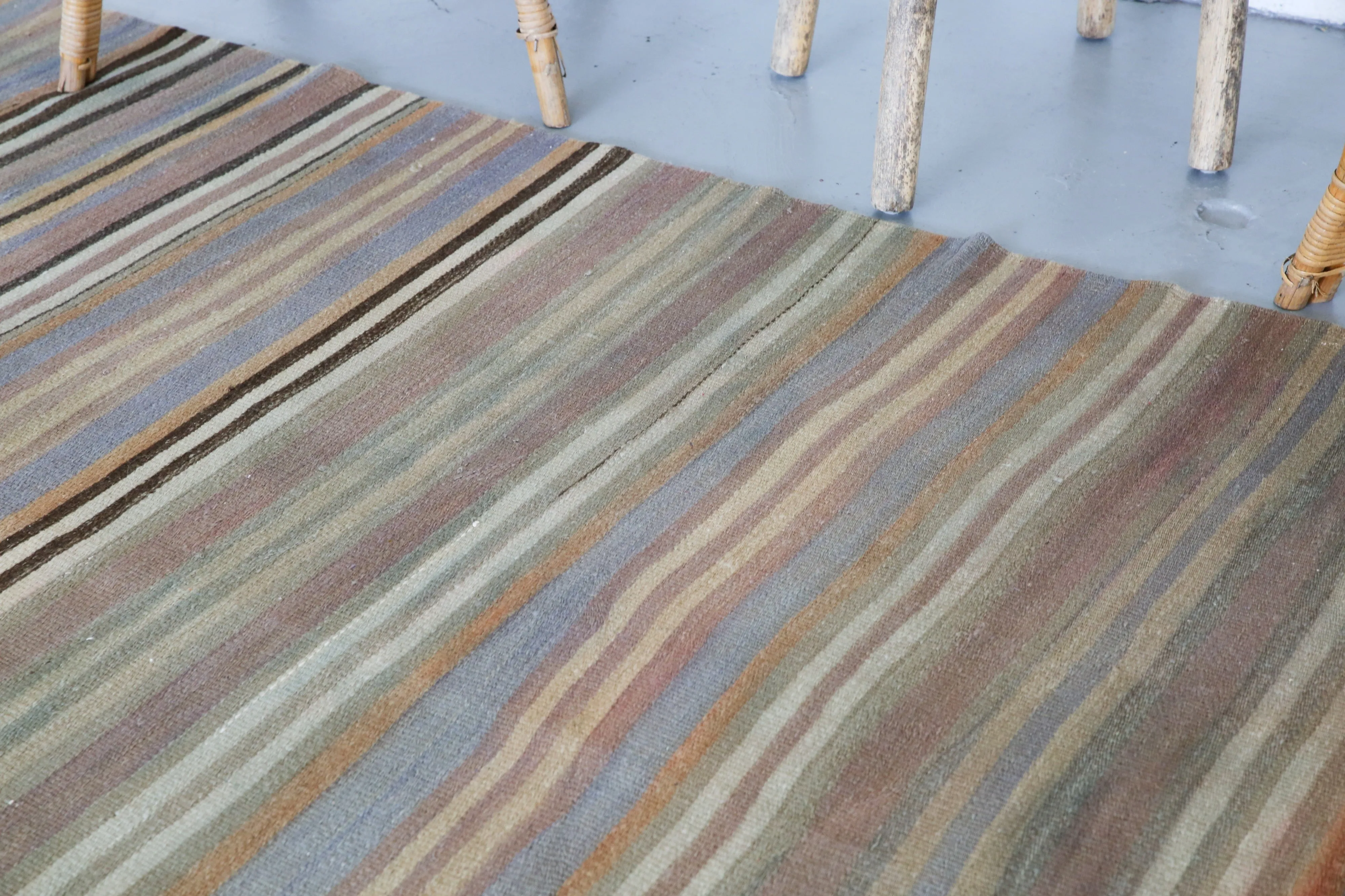 Old Anatolian Kilim 4.7ftx11ft