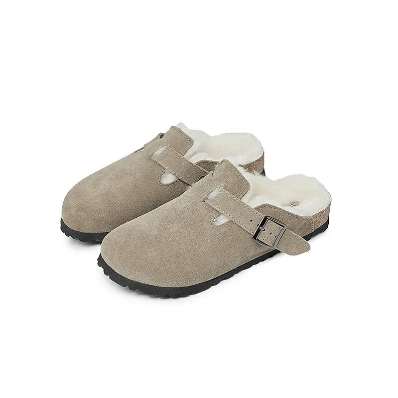 ORK SOLE CAP-TOE WOOLEN SLIPPERS 0076