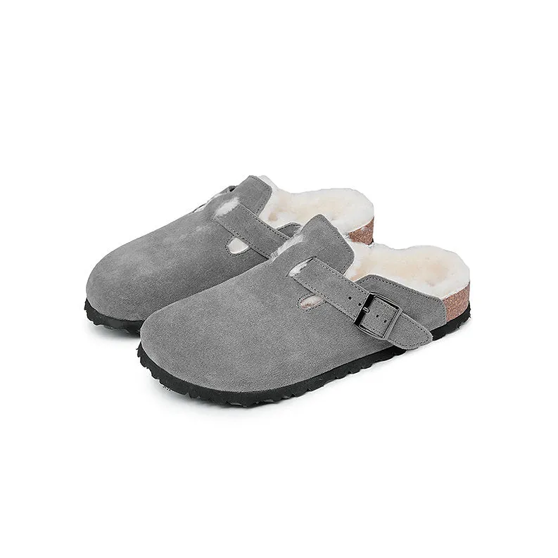 ORK SOLE CAP-TOE WOOLEN SLIPPERS 0076
