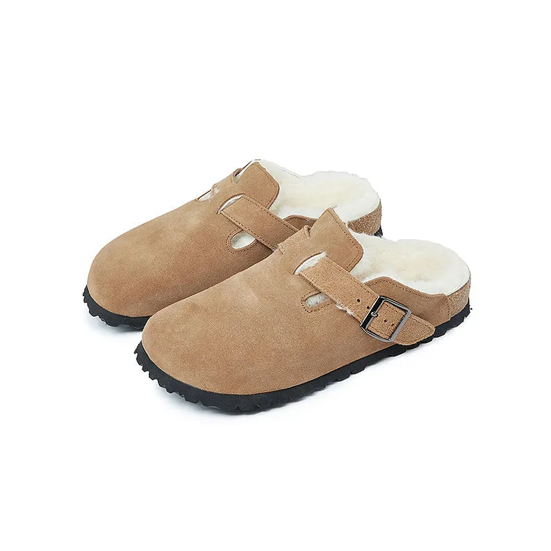 ORK SOLE CAP-TOE WOOLEN SLIPPERS 0076