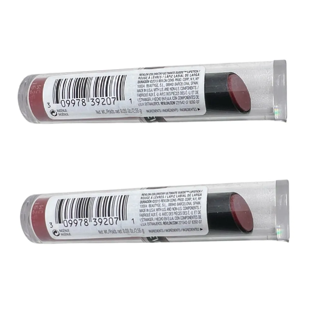Pack of 2 Revlon Colorstay Ultimate Suede Lipstick, Ingenue 002