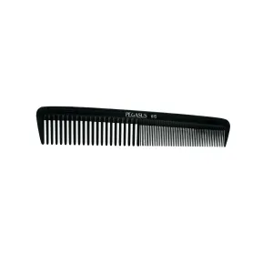 Pegasus 615, 7in Hard Rubber Clipper Comb, Handmade, Seamless, Smooth Edges, Anti Static, Heat and Chemically Resistant, Portable Pocket Purse Dresser Comb | Peines de goma dura - Black