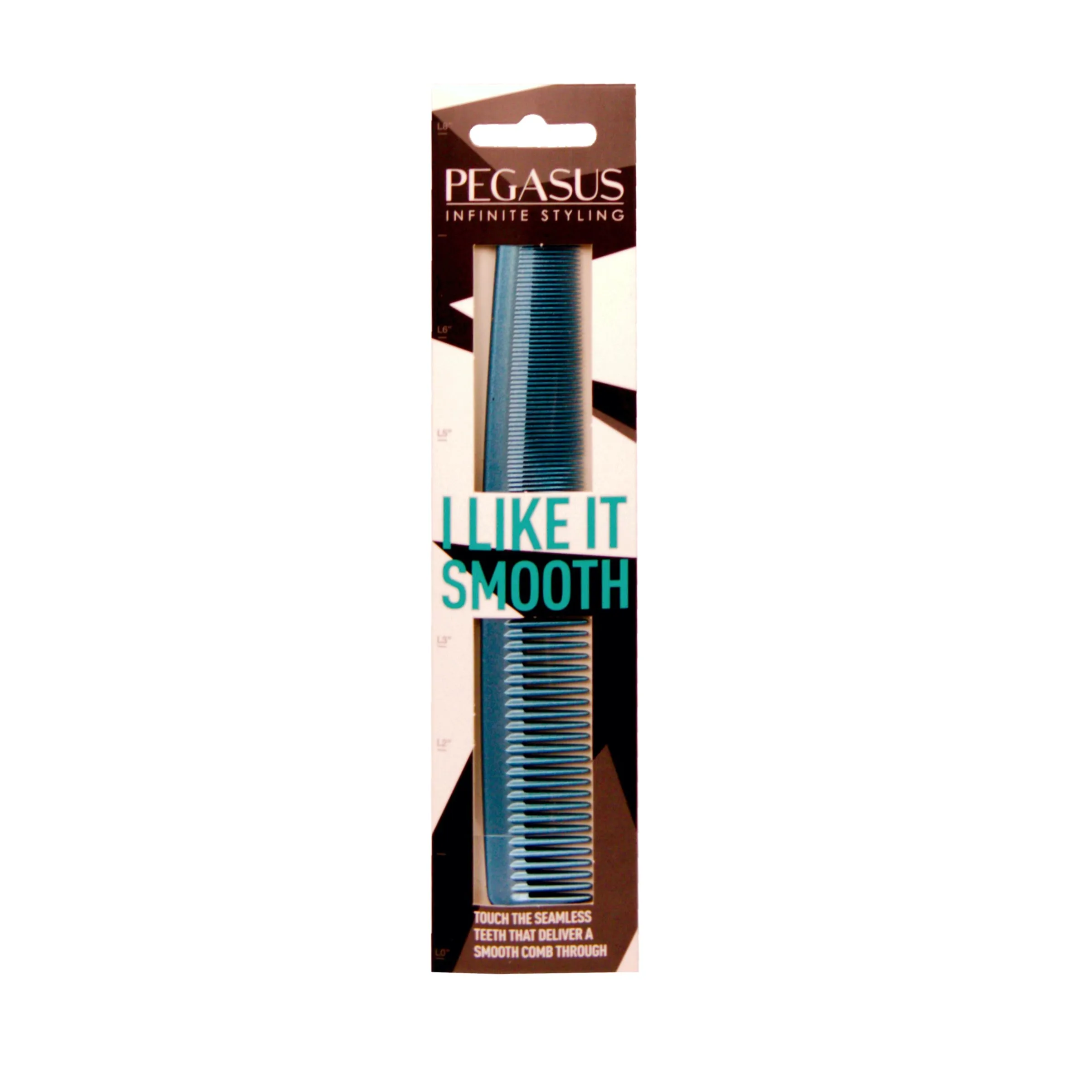 Pegasus MICOLOR 201, 7in Hard Rubber Hair Detangling/Trimmer Comb, Handmade, Seamless, Smooth Edges, Anti Static, Heat and Chemically Resistant, Wet Hair, Everyday Grooming Comb | Peines de goma dura - Blue