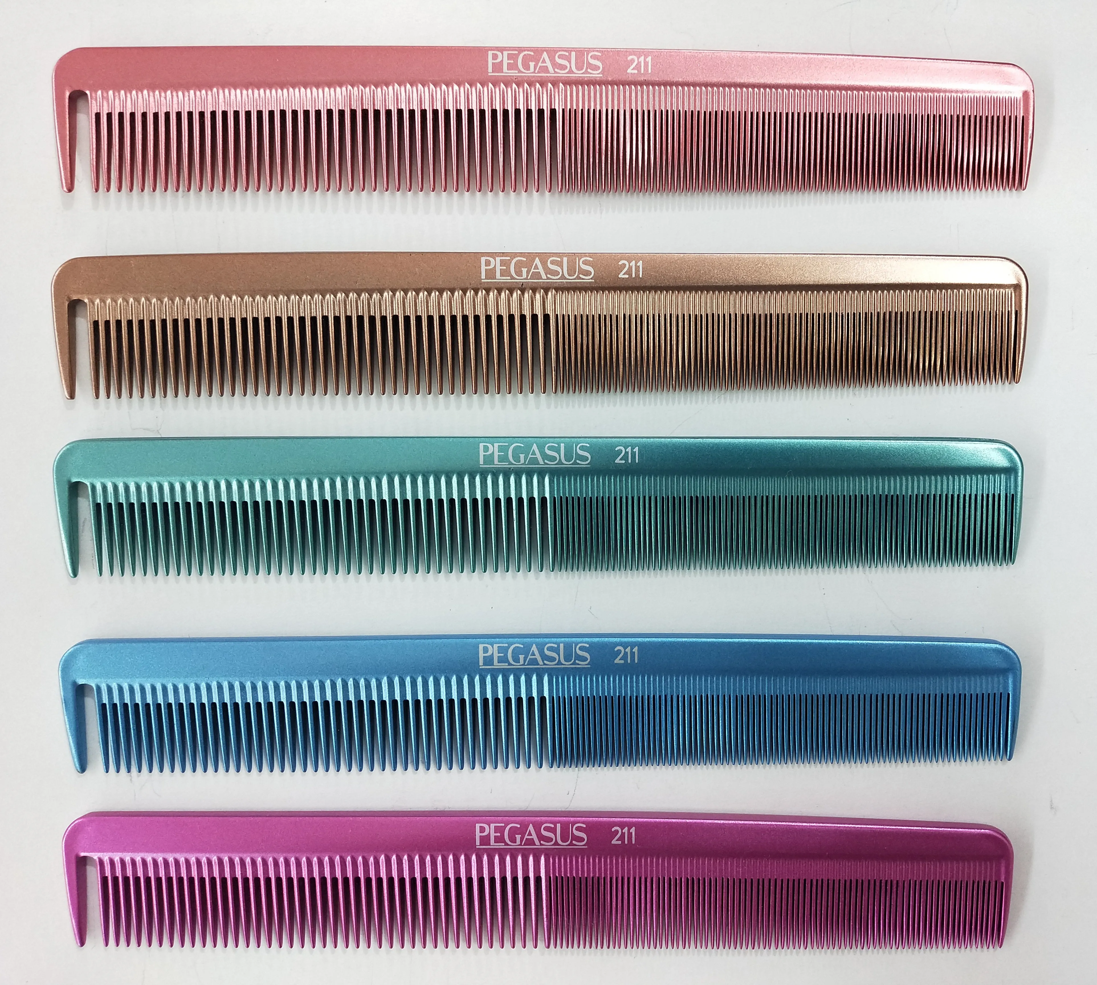 Pegasus MICOLOR 211, 9in Hard Rubber Cutting Comb With Sectioning Tooth, Anti Static, Heat and Chemically Resistant, Wet Hair, Everyday Grooming Comb | Peines de goma dura - Copper