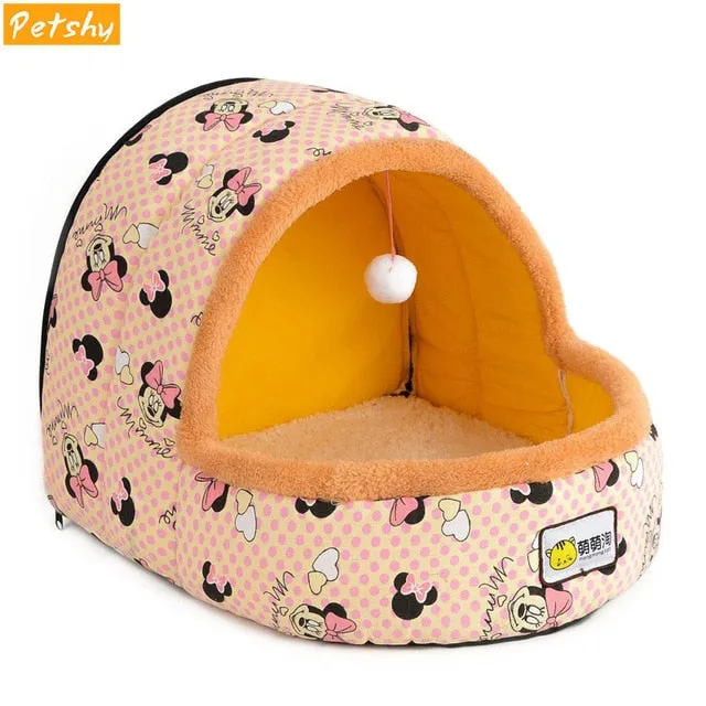 Petshy Warm Soft Cat Cave Bed