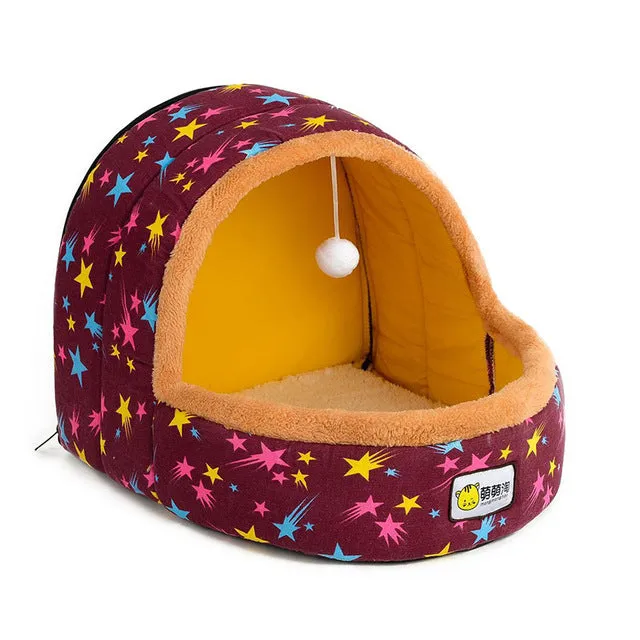 Petshy Warm Soft Cat Cave Bed