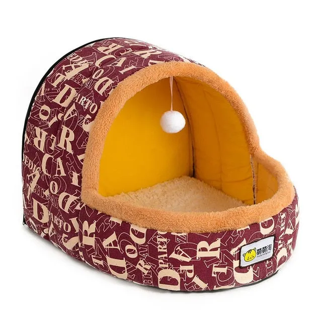 Petshy Warm Soft Cat Cave Bed