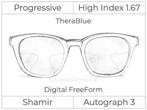 Progressive - Shamir - Autograph 3 - Digital - High Index 1.67 - TheraBlue