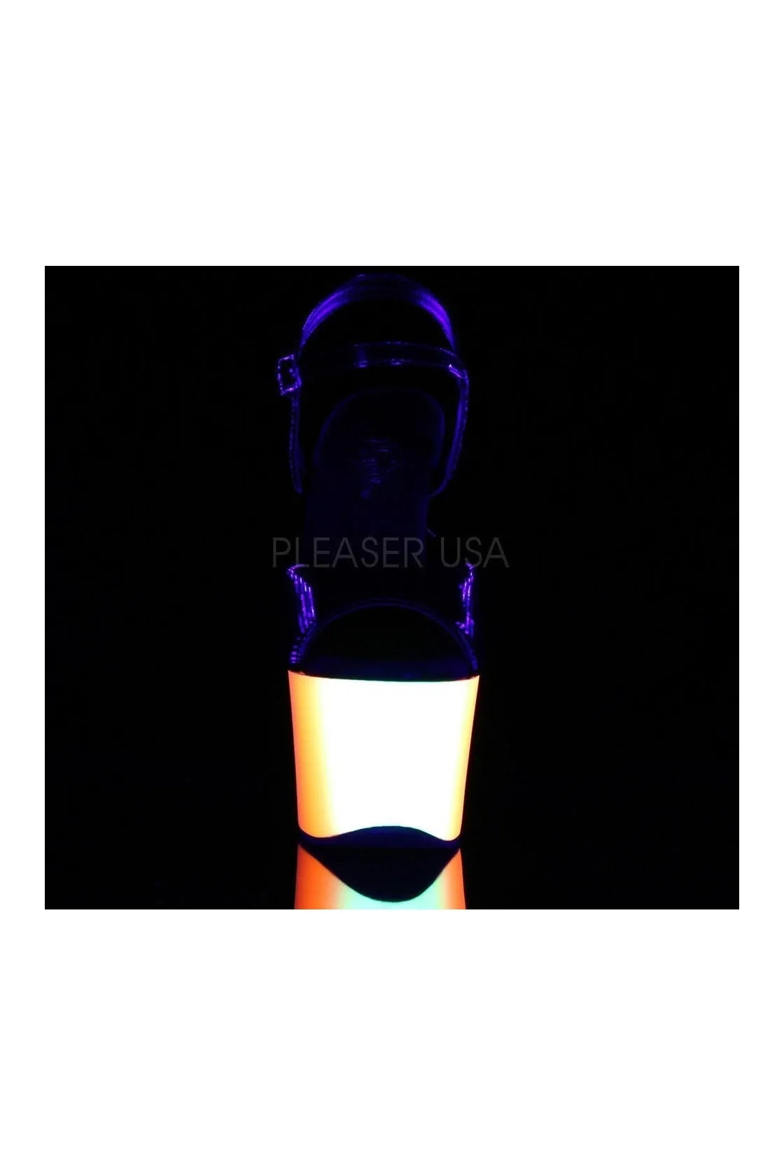 RAINBOW-309UV Platform Sandal  | Black Patent