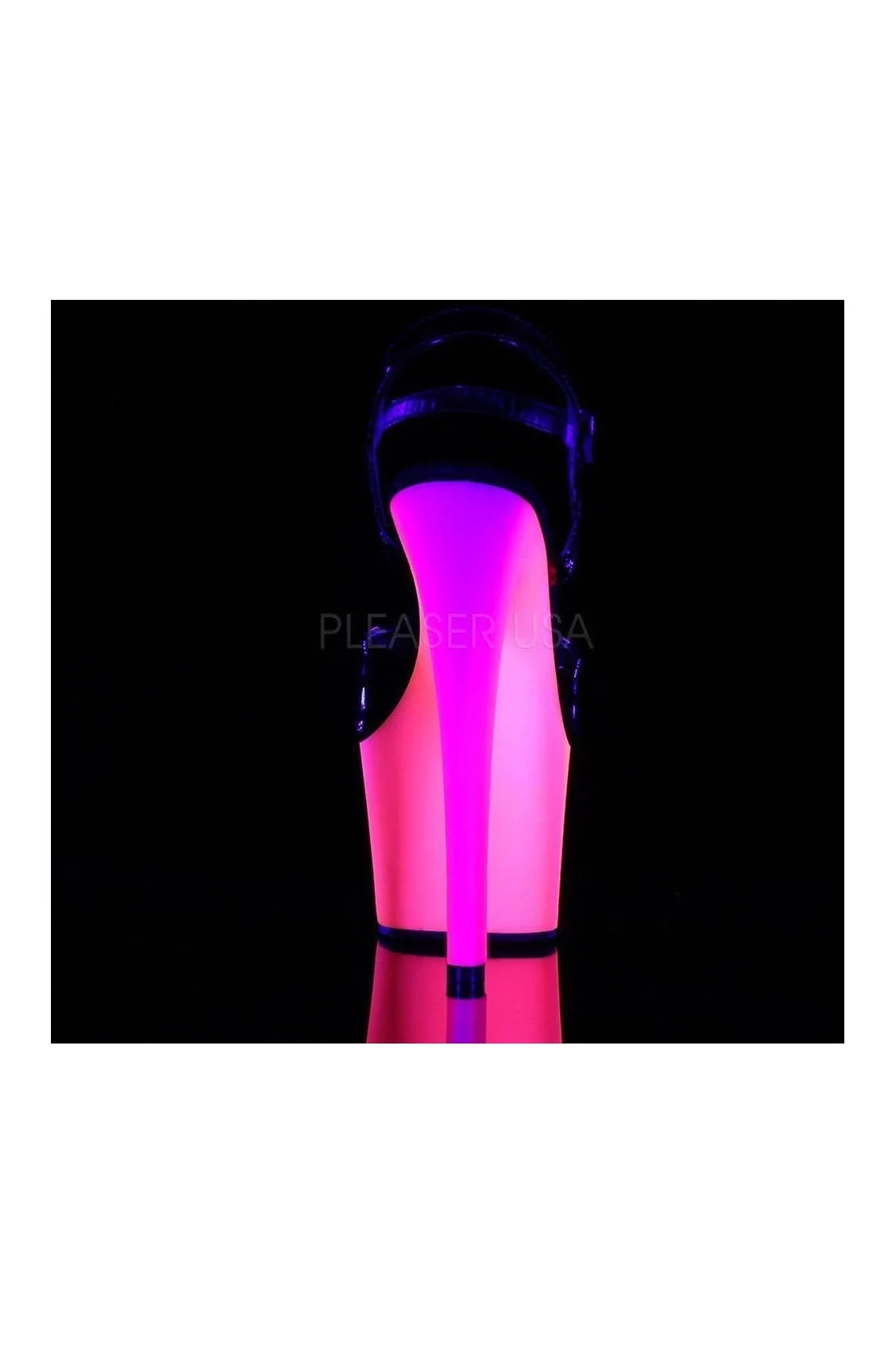 RAINBOW-309UV Platform Sandal  | Black Patent