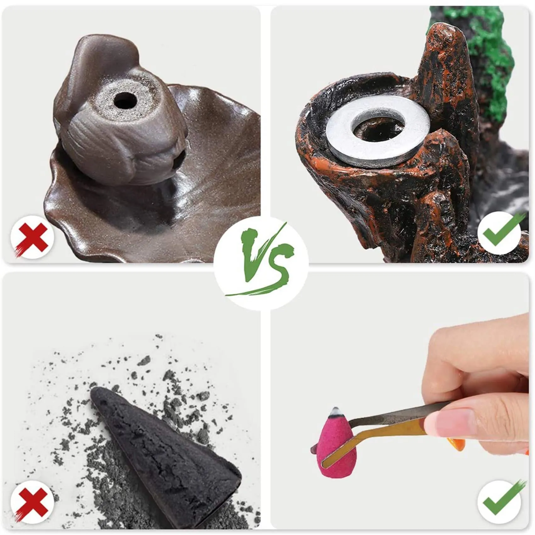 Resin Backflow Incense Burner - Waterfall Incense Holder