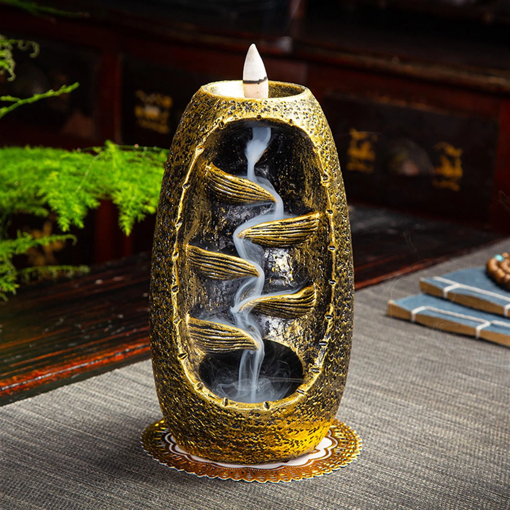 Resin Backflow Incense Burner - Waterfall Incense Holder