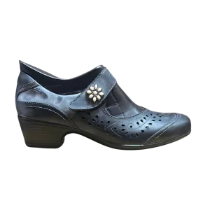 Romika Barbados02 Black Heel Slip On