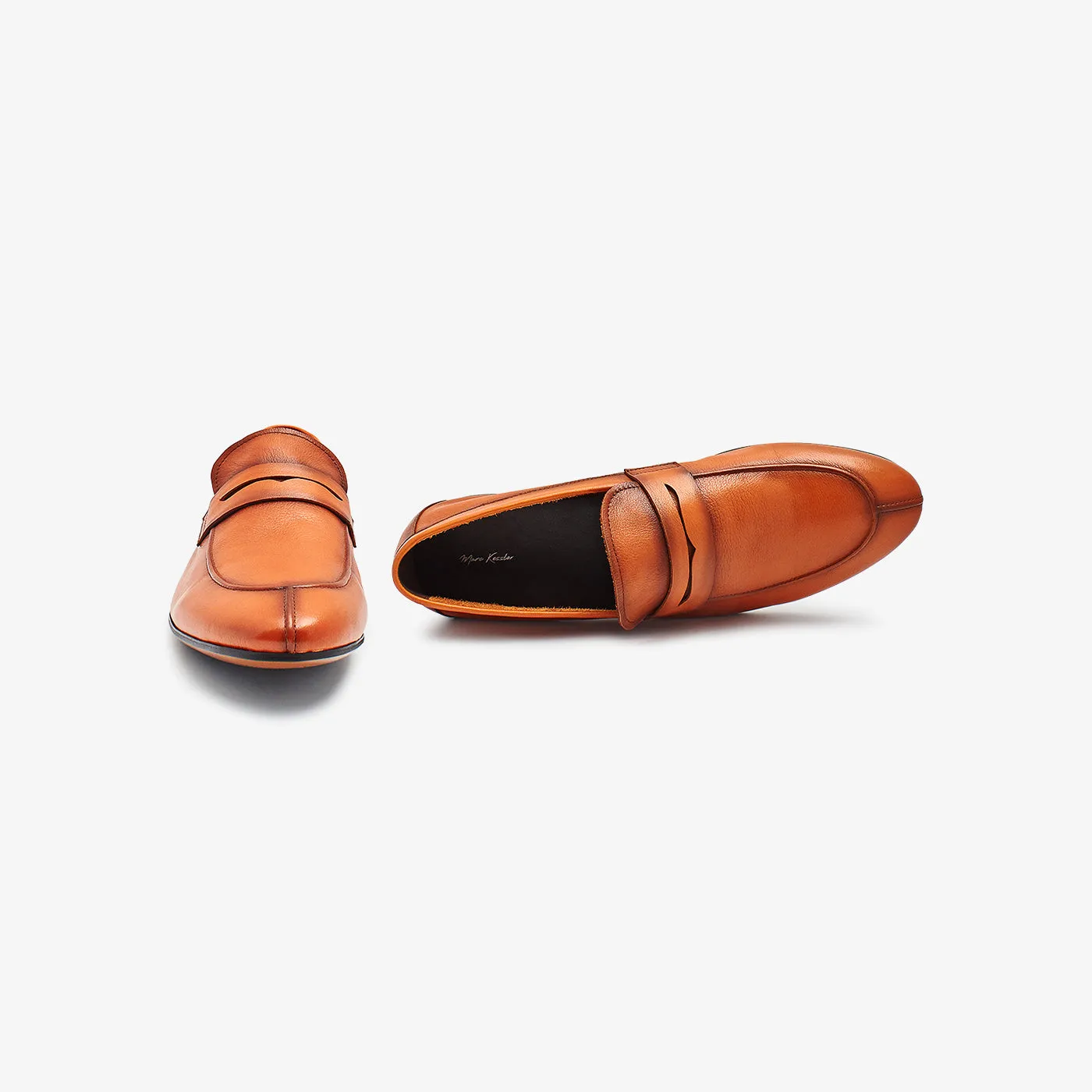 Rustic Leather Loafers For Men