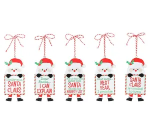 Santa Wooden Ornament