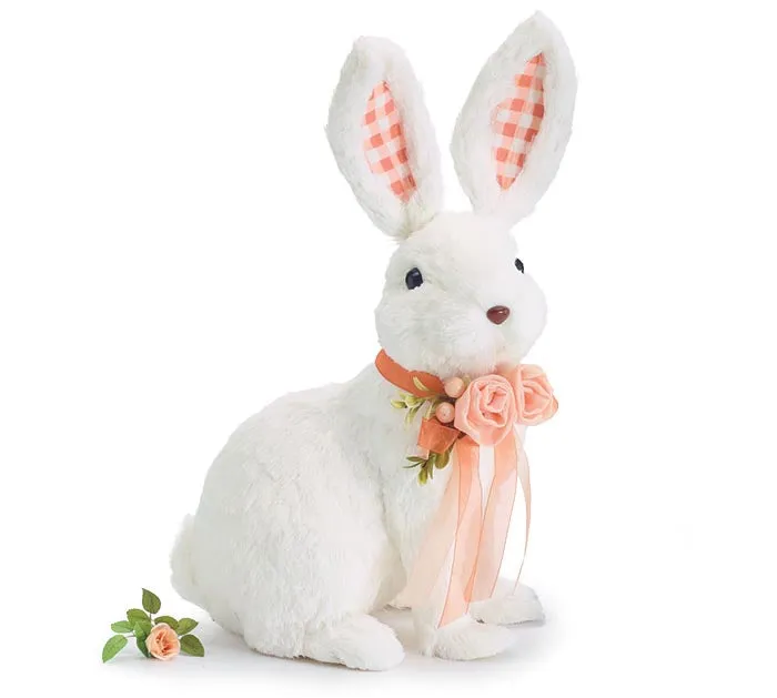SITTING BUNNY WITH FLOWER NECKLACE
