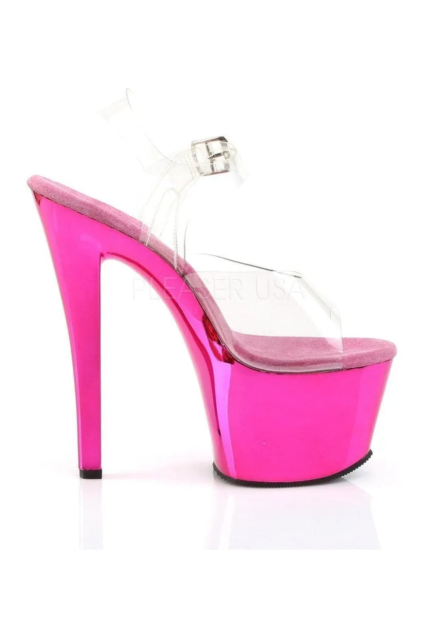 SKY-308 Platform Sandal  | Clear Vinyl