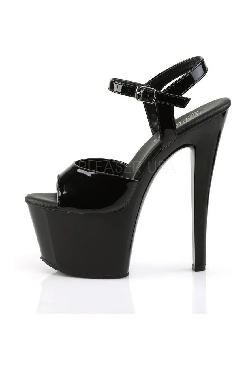 SKY-309VL Platform Sandal  | Black Patent