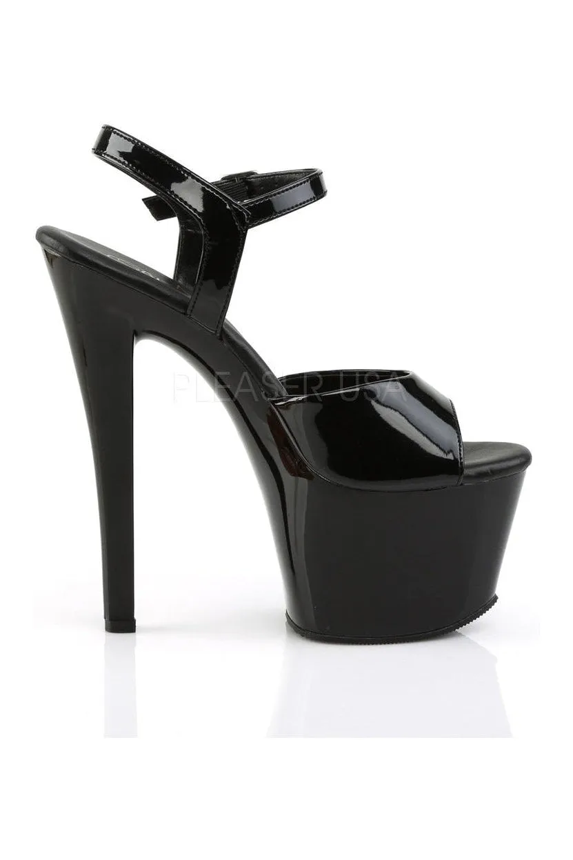 SKY-309VL Platform Sandal  | Black Patent