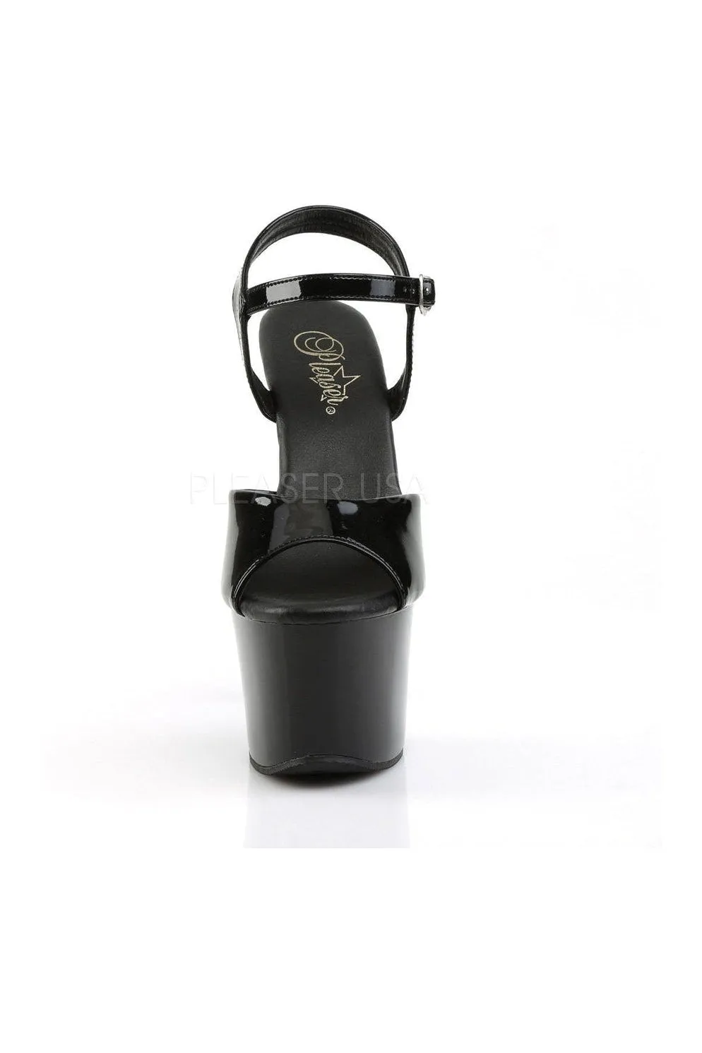 SKY-309VL Platform Sandal  | Black Patent