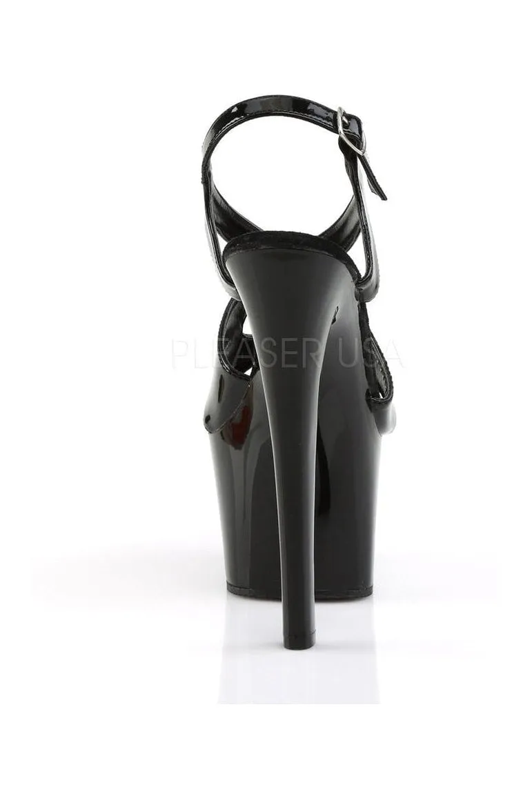 SKY-330 Platform Sandal  | Black Patent