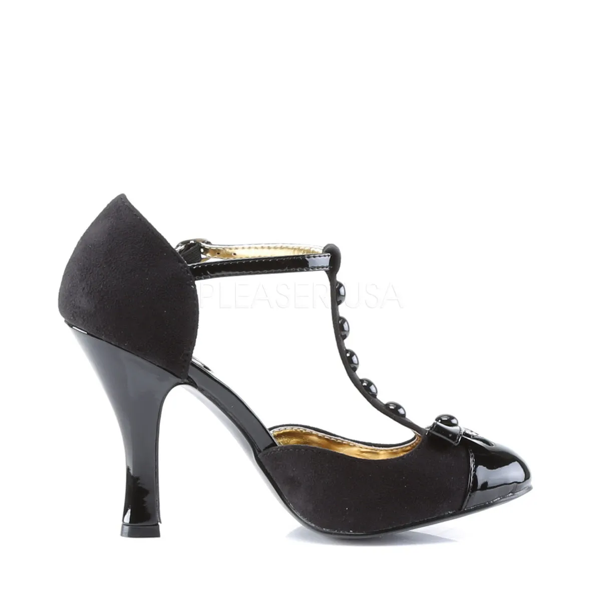 SMITTEN-10  Black M. Suede-Black Patent