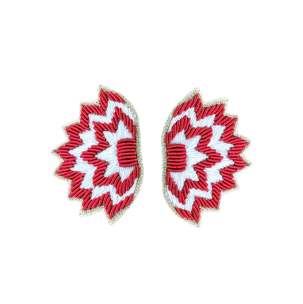 Soho Studs in Red and White