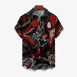 Spider Casual Hero Print Short Sleeve Shirt 2404001806