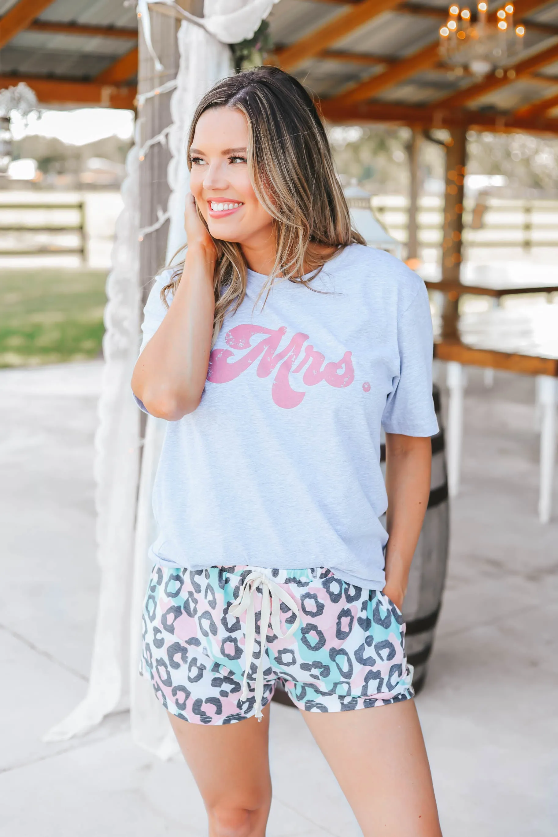 Stay Cozy Leopard Lounge Shorts