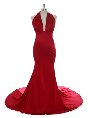 Stretchy Satin Mermaid Maternity Dress for Photo Shoot Maternity Gown YW240004