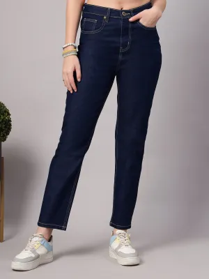 Style Quotient Women Dark Blue Regular Fit High Rise Stretchable Jeans