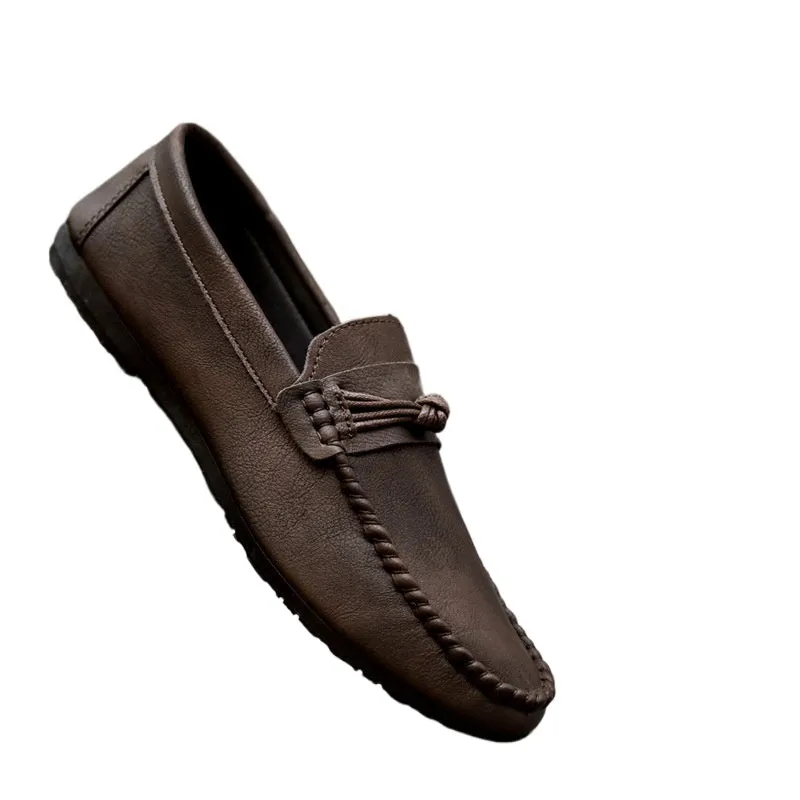 Summer men's shoes loafers men's 2024 Korean version men's casual leather shoes soft-soled social guys youth shoes