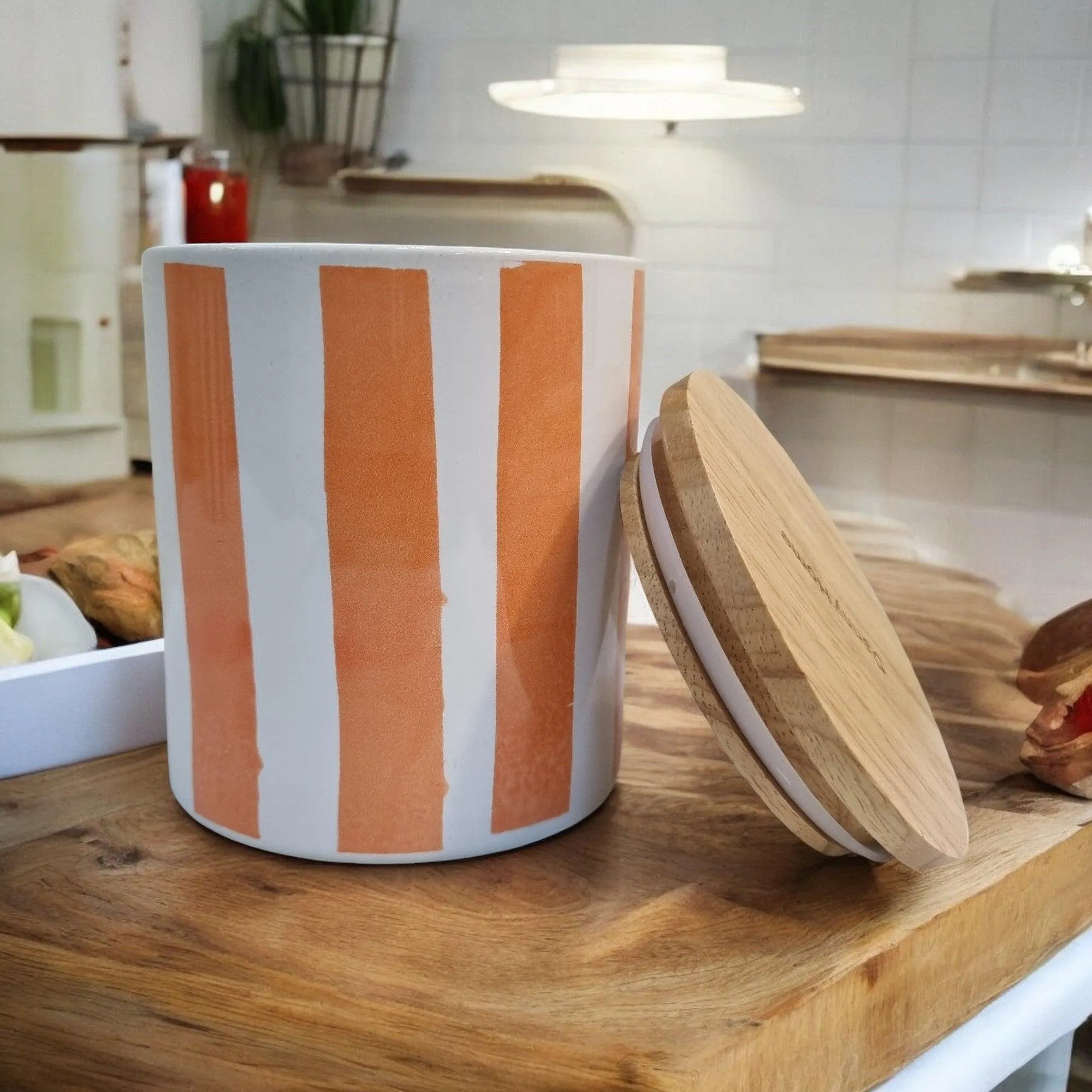 Sunshine Rays Storage Jars with Bamboo Lids