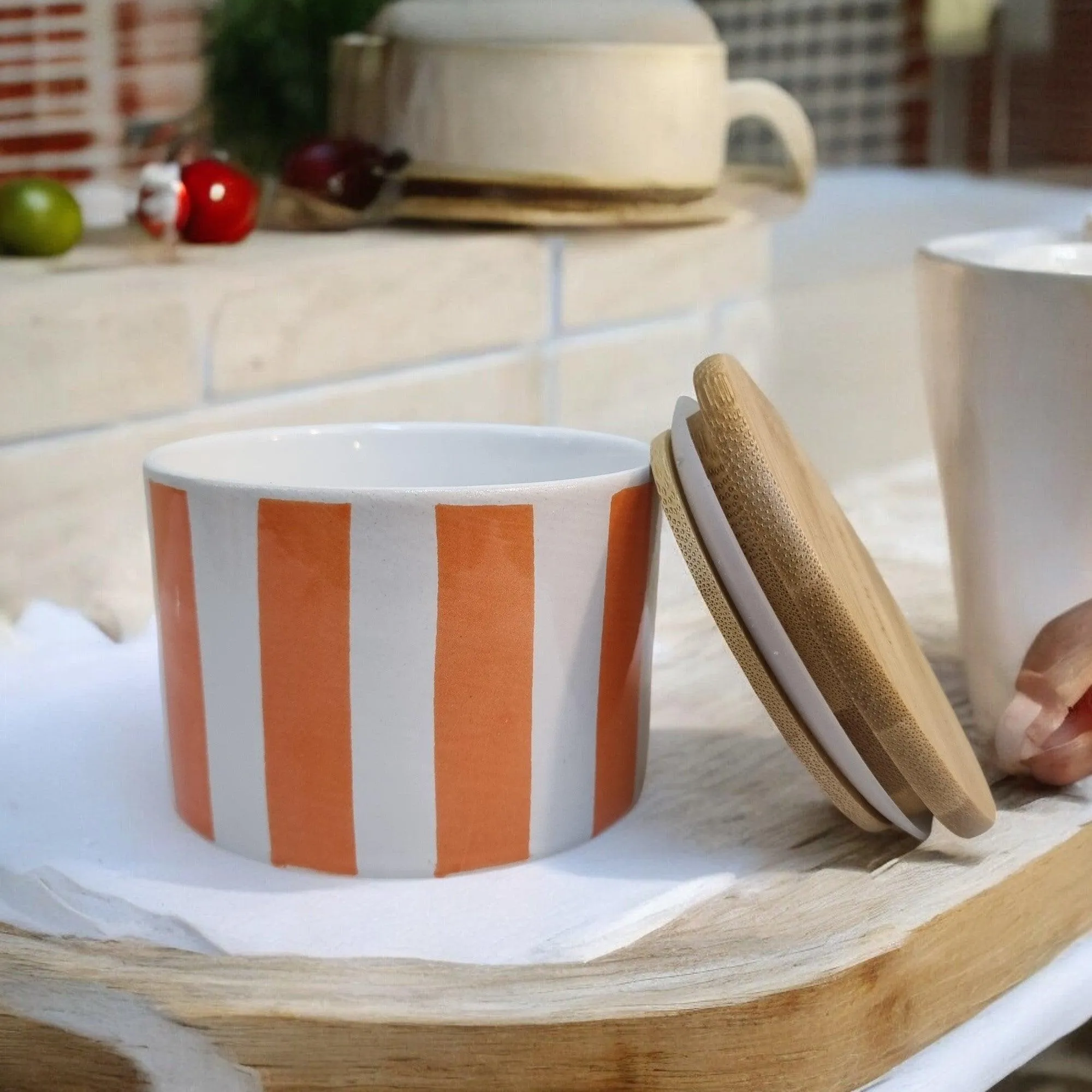 Sunshine Rays Storage Jars with Bamboo Lids