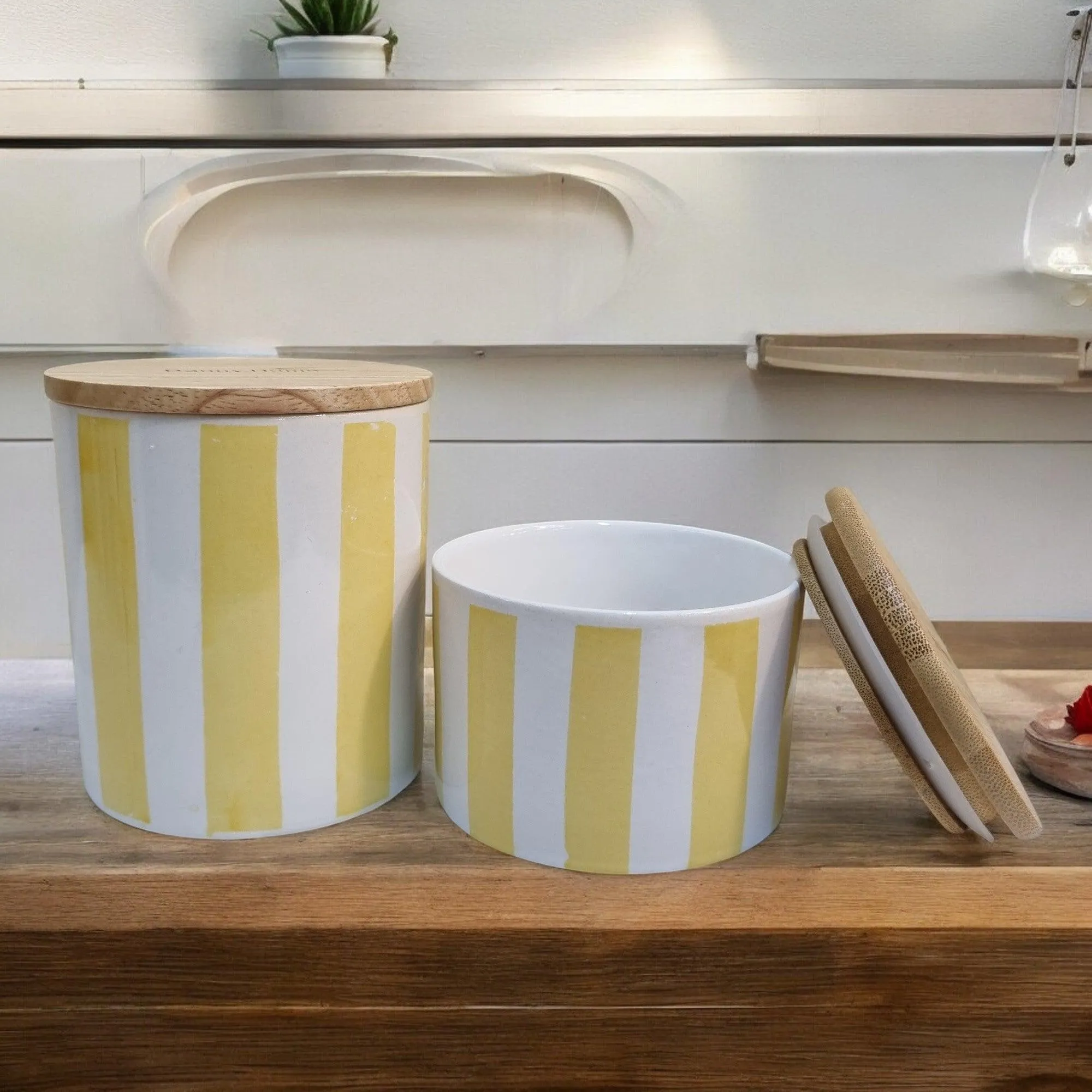 Sunshine Rays Storage Jars with Bamboo Lids
