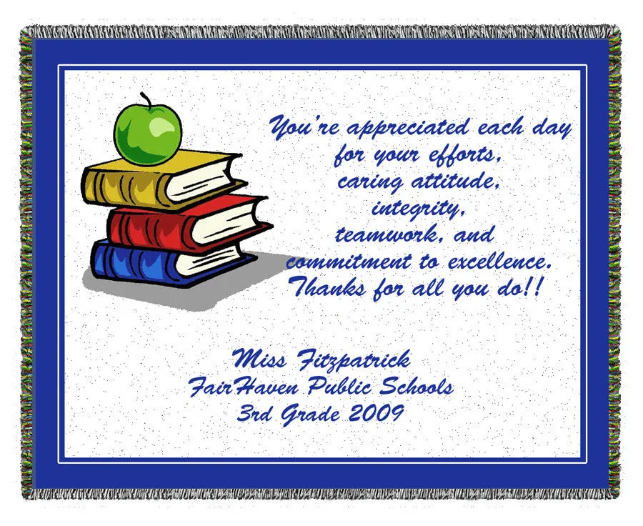 Teacher Appreciation Woven Blanket