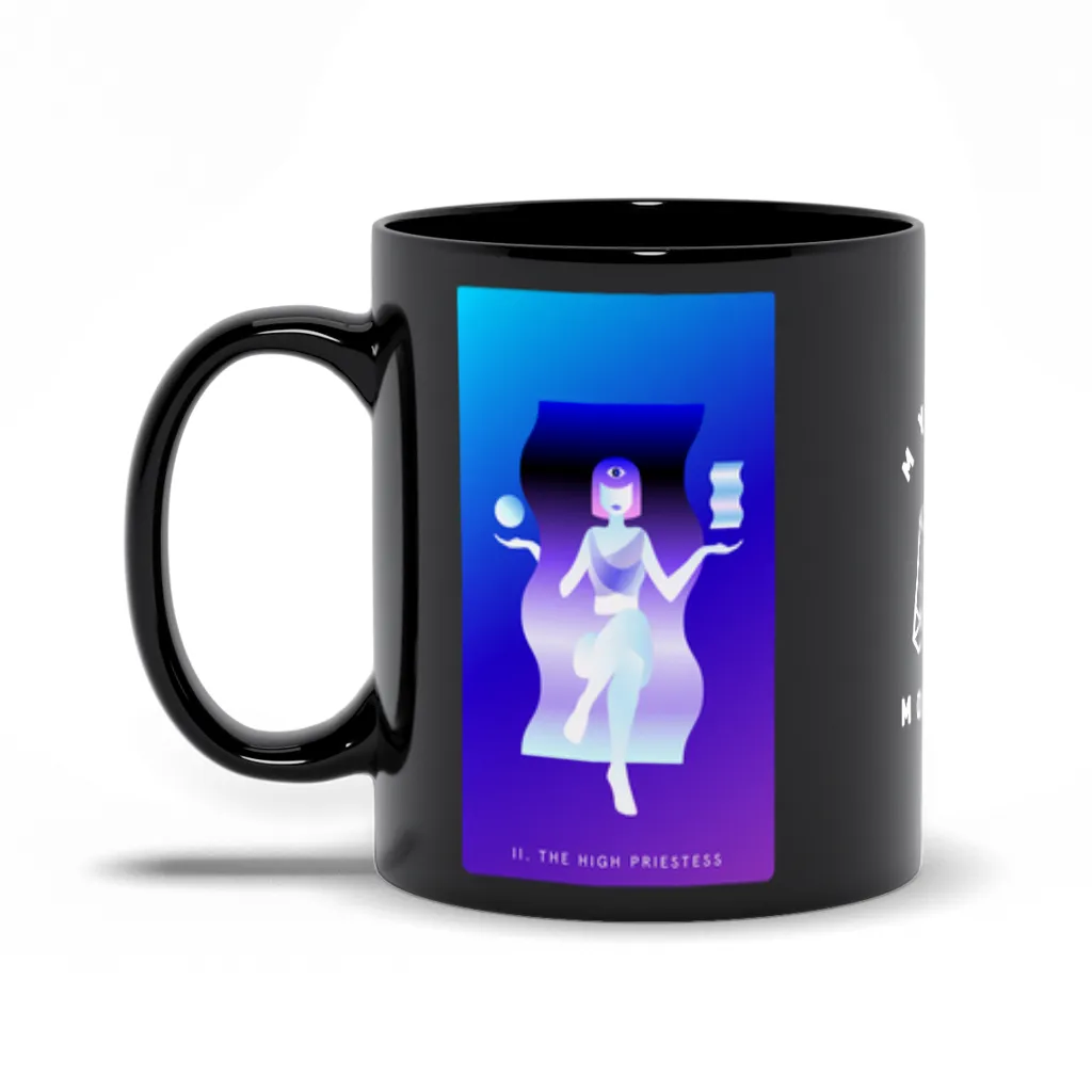 The High Priestess Black Mug