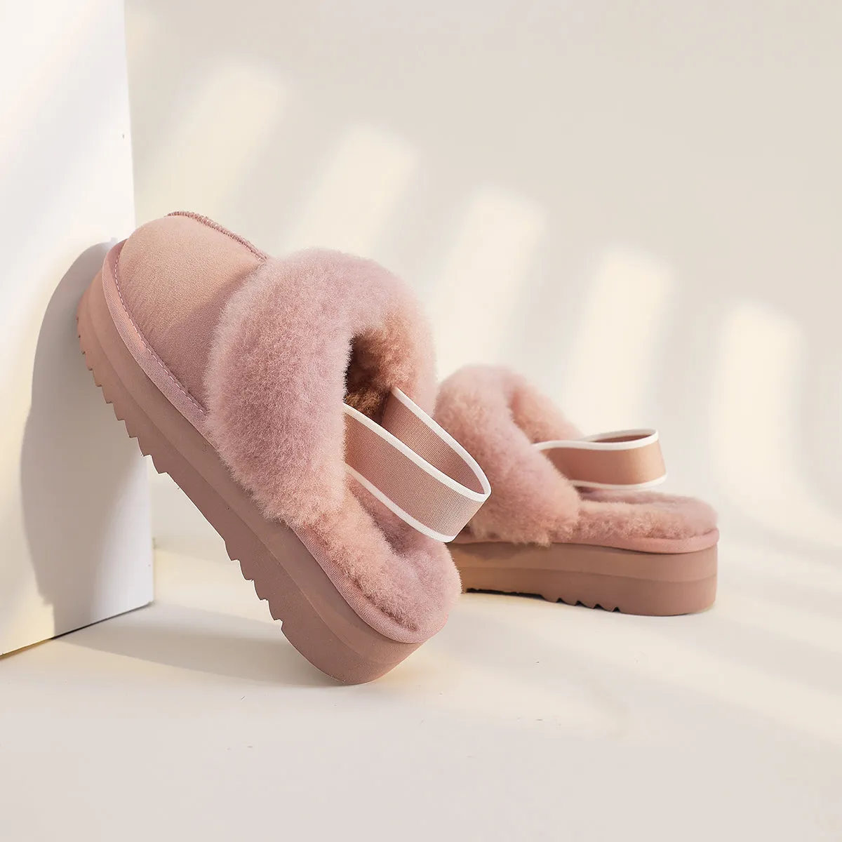 THICK-SOLED ELASTIC STRAP SANDALS 5872