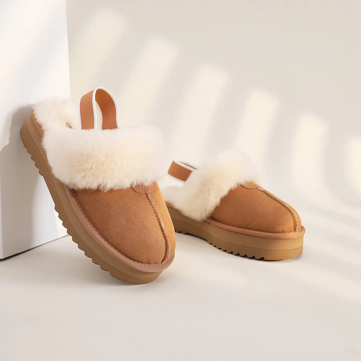THICK-SOLED ELASTIC STRAP SANDALS 5872