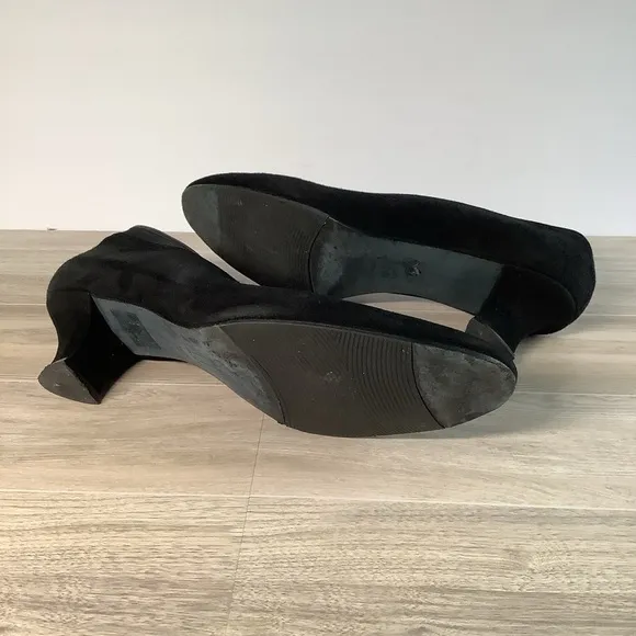 THIERRY RABOTIN Black Suede Kitten Heel Pumps Whimsigoth Cocktail EU 40.5 US 10