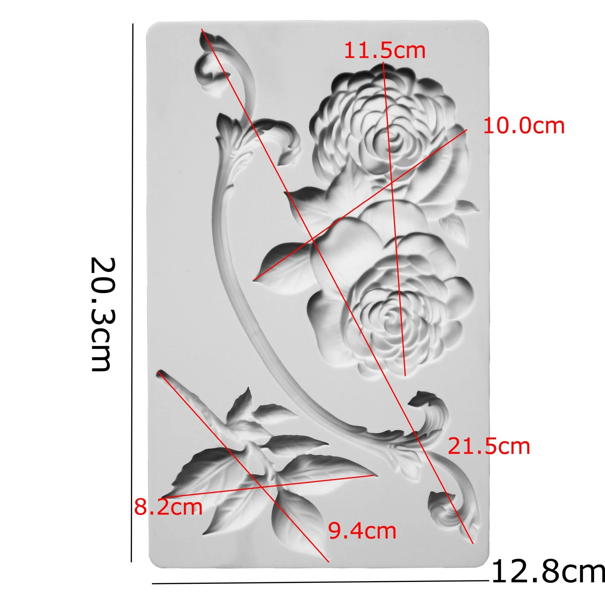 Two Big Flowers Flexible Silicone Mould for Crafts, Jewelry, Resin, Scrapbooking, Polymer Clay.