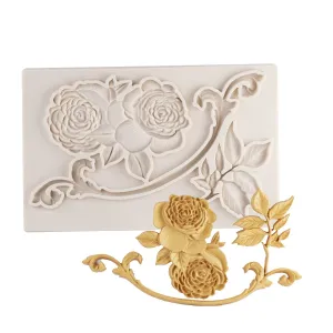 Two Big Flowers Flexible Silicone Mould for Crafts, Jewelry, Resin, Scrapbooking, Polymer Clay.