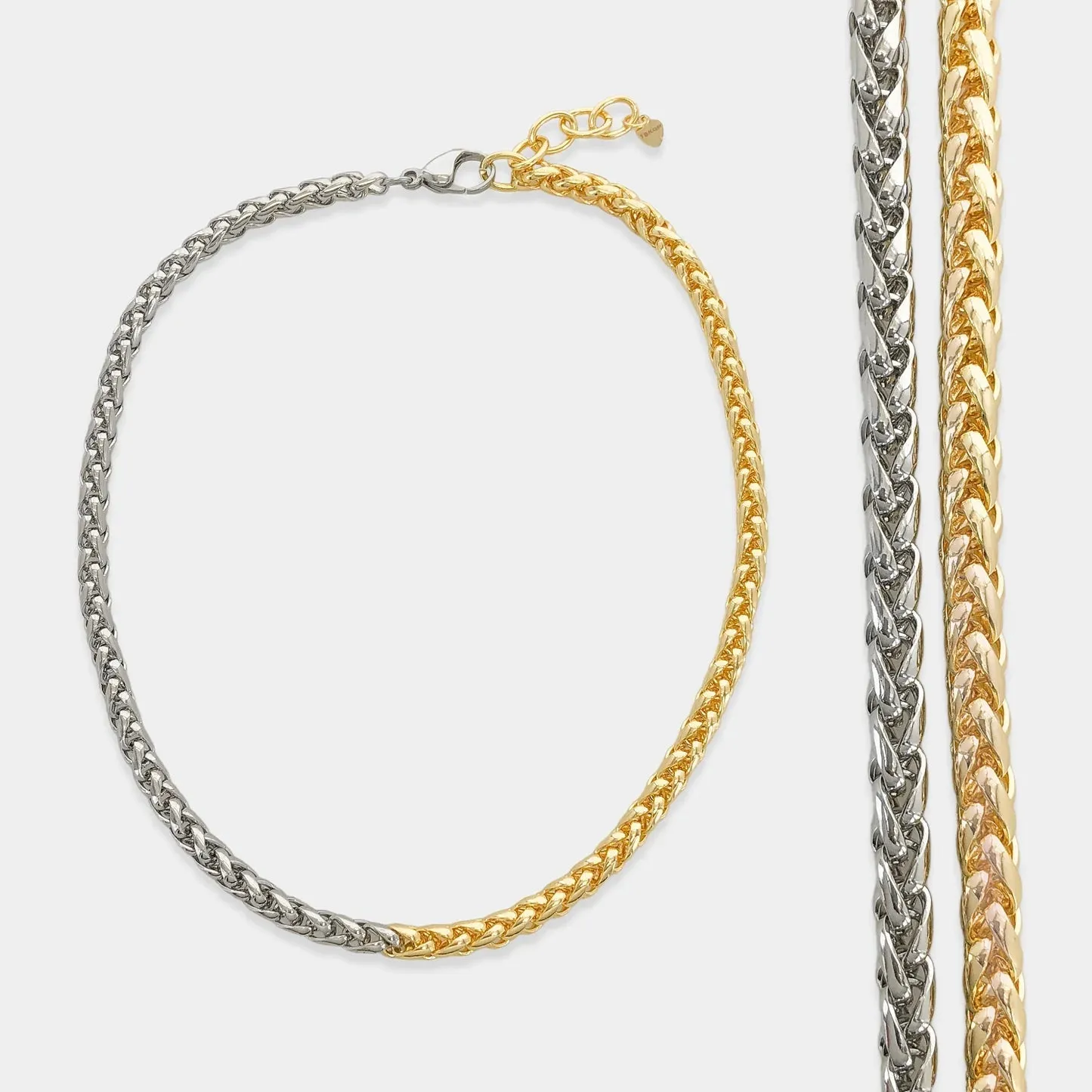 Two tone Woven Chain ANK409