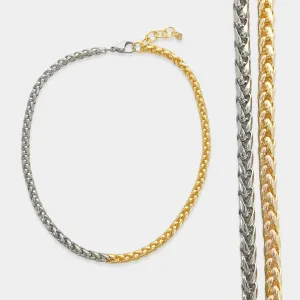 Two tone Woven Chain ANK409