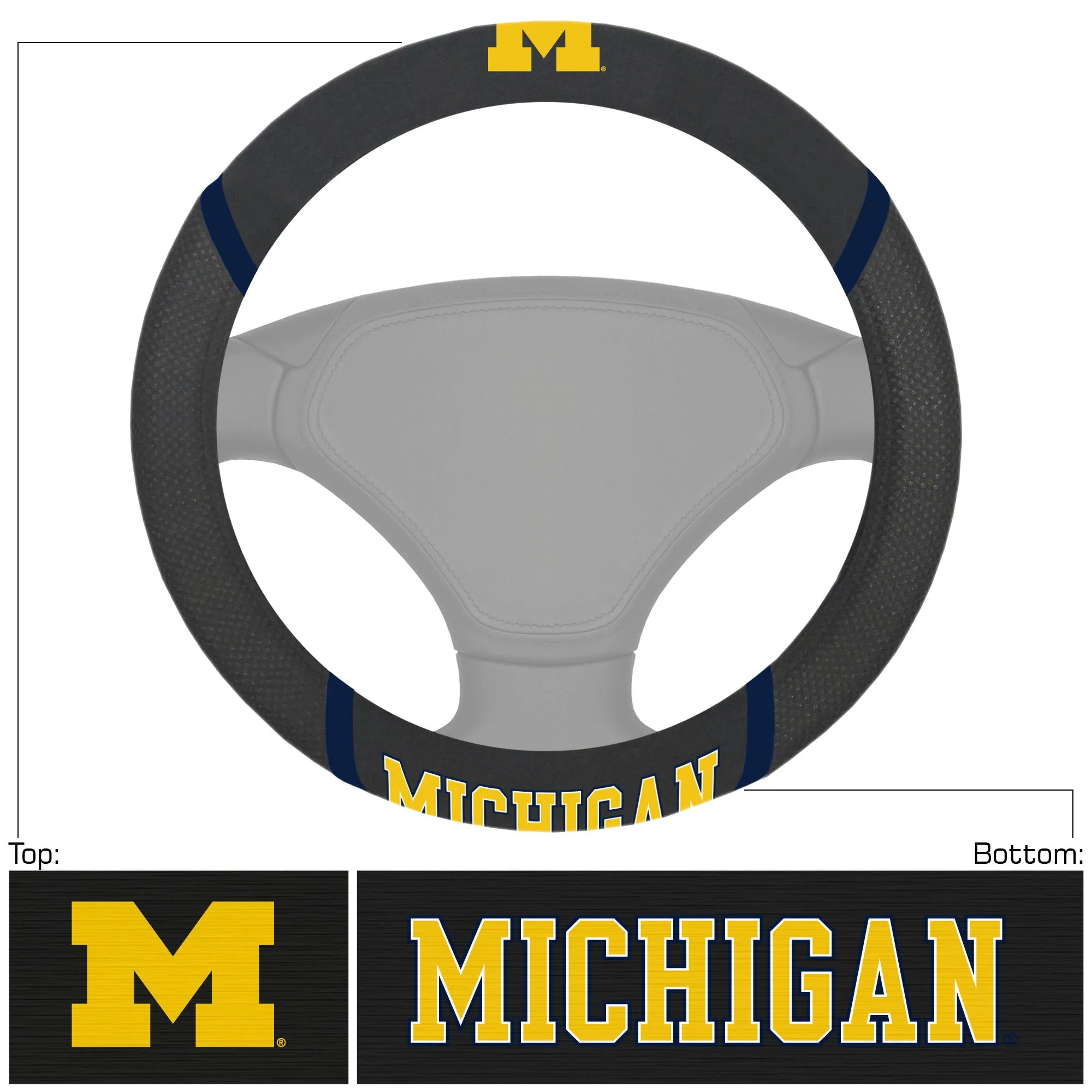 University of Michigan Steering Wheel Cover