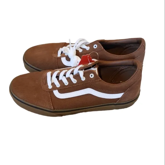 Vans Herringbone Dachshund Gum Brown Sneakers NEW