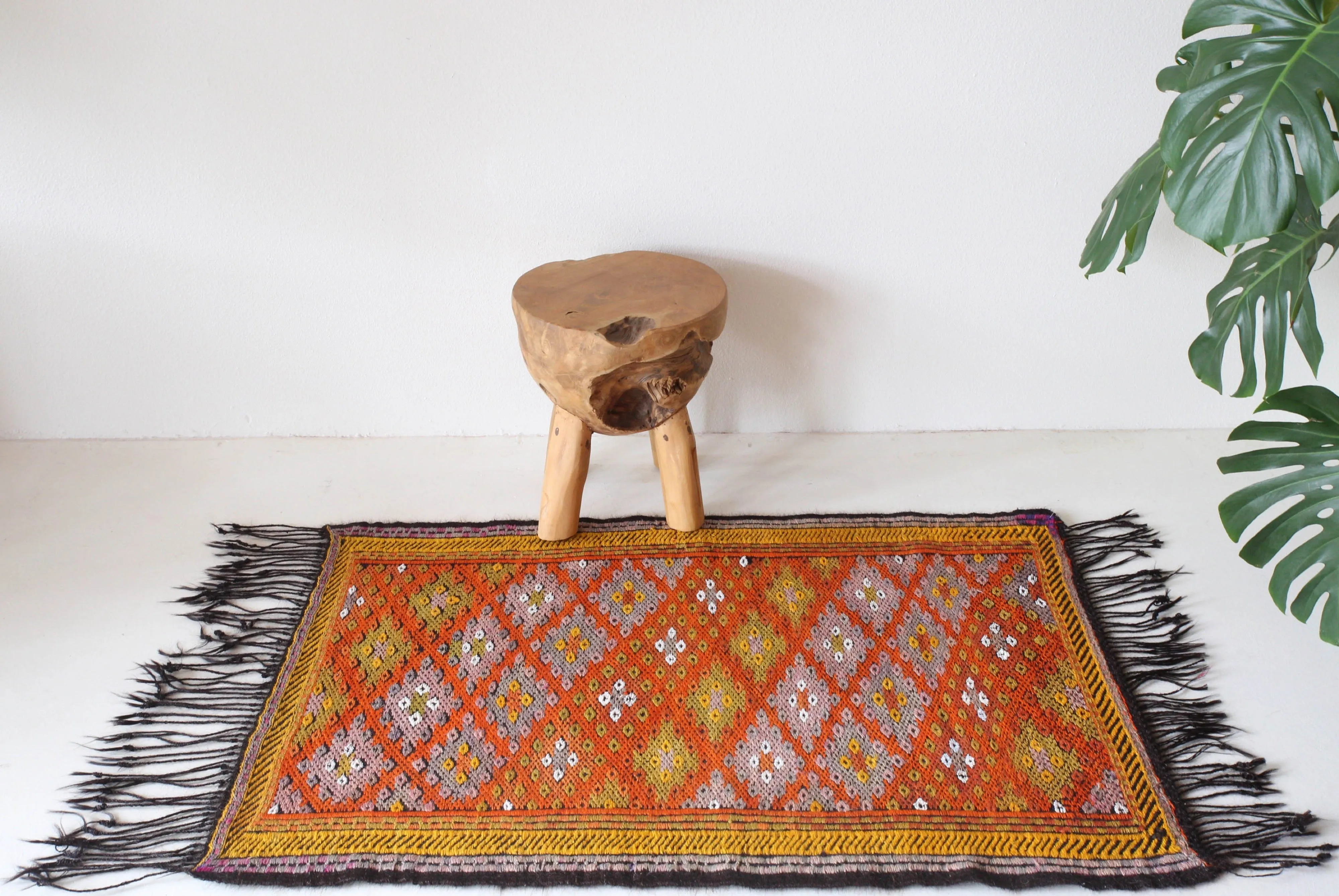 Vintage Mini Turkish Kilim Rug 2'10"x5'2
