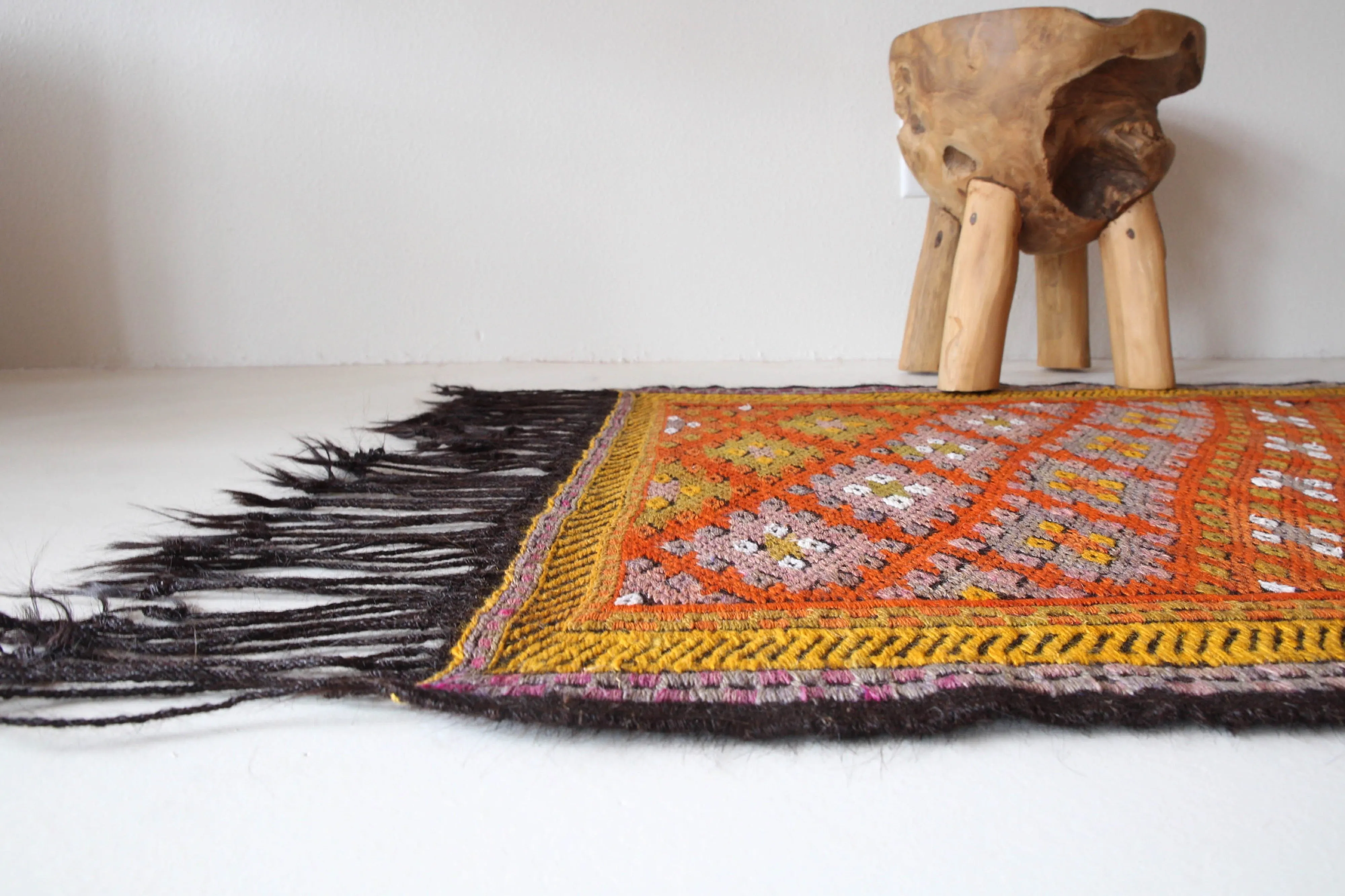 Vintage Mini Turkish Kilim Rug 2'10"x5'2